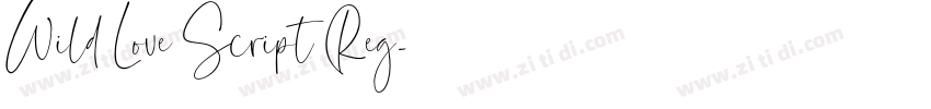 Wild Love Script Reg字体转换